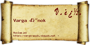 Varga Énok névjegykártya