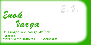 enok varga business card
